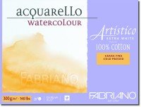 Fabriano Watercolour Artistico Extra White Cold Press (fijn) 300 gram, 23 cm x 30,5 cm, 20 vel. Fabriano Watercolour Artistico Extra White Cold Press (fijn) 300 gram, 23 cm x 30,5 cm, 20 vel.