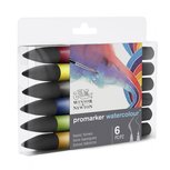 ProMarker Watercolour set van Winsor & Newton met 6 markers basic kleuren ProMarker Watercolour set van Winsor & Newton met 6 markers basic kleuren