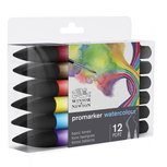 ProMarker Watercolour set van Winsor & Newton met 12 markers basic kleuren ProMarker Watercolour set van Winsor & Newton met 12 markers basic kleuren