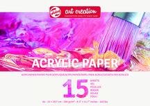 Art Creation Acrylverfpapier 15 vellen 290 gram A4 Art Creation Acrylverfpapier 15 vellen 290 gram A4
