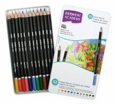 Derwent Acadamy set met 12 kleurpotloden in blik Derwent Acadamy set met 12 kleurpotloden in blik