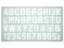 20mm 19 x 10,9 cm Westcott Cijfer- & Lettersjabloon Transparant 20mm 19 x 10,9 cm Westcott Cijfer- & Lettersjabloon Transparant