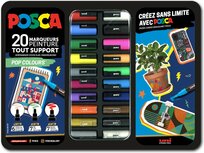 Uni Posca stiften PC-1MC, PC-3M en PC-5m in metalen koffer Uni Posca stiften PC-1MC, PC-3M en PC-5m in metalen koffer