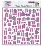 Nellie’s Choice Mixed Media Stencil – Presents 150x150 mm Nellie’s Choice Mixed Media Stencil – Presents 150x150 mm
