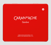 Lege Caran d'Ache metalen box 15 wax oil pastels