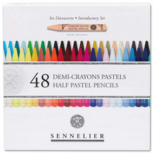 Set van 48 Halve Pastelpotloden Assorti van Sennelier