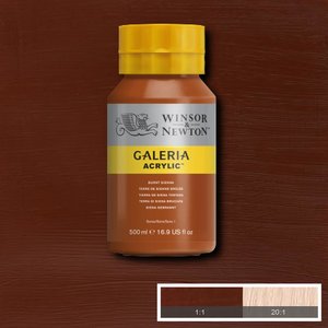 Burnt Sienna Galeria Acrylic 500 ML Kleur 074