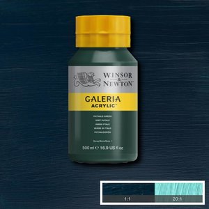 Phthalo Green Galeria Acrylic 500 ML Kleur 522