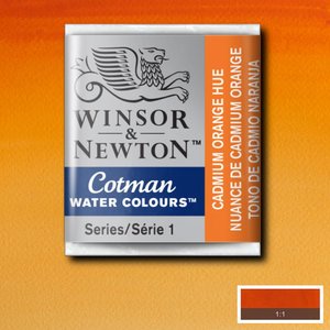 Cadmium Orange Hue half napje van Winsor & Newton Cotman Water Colours Kleur 090