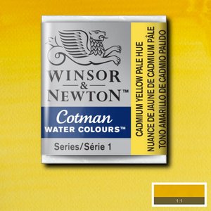 Cadmium Yellow Pale Hue half napje van Winsor & Newton Cotman Water Colours Kleur 119