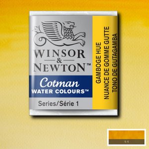 Gamboge Hue half napje van Winsor & Newton Cotman Water Colours Kleur 266