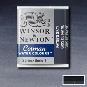 Payne's Gray half napje van Winsor & Newton Cotman Water Colours Kleur 465