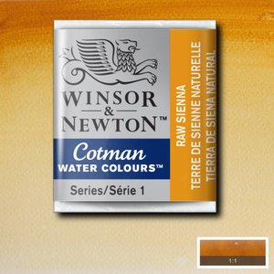 Raw Sienna half napje van Winsor & Newton Cotman Water Colours Kleur 552