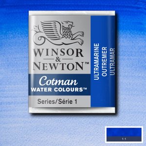 Ultramarine half napje van Winsor & Newton Cotman Water Colours Kleur 660