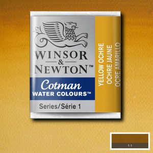 Yellow Ochre half napje van Winsor & Newton Cotman Water Colours Kleur 744