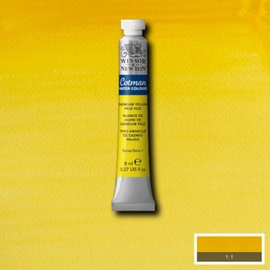 Cadmium Yellow Pale Hue 8 ML van Winsor & Newton  Cotman Water Colours Kleur 119