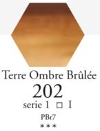 L'Aquarelle Omber Gebrand Sennelier extra fijne aquarelverf 10 ML Serie 1 Kleur 202