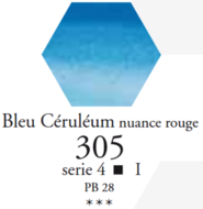 L'Aquarelle Ceruleumblauw Echt Sennelier extra fijne aquarelverf 10 ML Serie 4 Kleur 305