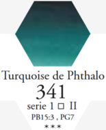 L'Aquarelle Turkoois Sennelier extra fijne aquarelverf 10 ML Serie 2 Kleur 341