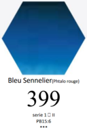 L'Aquarelle Sennelier Blauw Sennelier extra fijne aquarelverf 10 ML Serie 1 Kleur 399