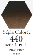 L'Aquarelle Gekleurd Sepia Sennelier extra fijne aquarelverf 10 ML Serie 1 Kleur 440
