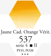 L'Aquarelle Cadmiumgeel Oranje Echt Sennelier extra fijne aquarelverf 10 ML Serie 4 Kleur 537