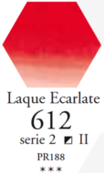 L'Aquarelle Scharlaken Lak Sennelier extra fijne aquarelverf 10 ML Serie 2 Kleur 612