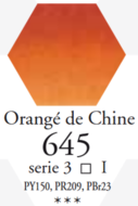 L'Aquarelle Chineesoranje Sennelier extra fijne aquarelverf 10 ML Serie 3 Kleur 645