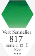 L'Aquarelle Resedagroen Sennelier extra fijne aquarelverf 10 ML Serie 1 Kleur 817