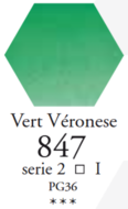 L'Aquarelle Veronsesgroen Sennelier extra fijne aquarelverf 10 ML Serie 1 Kleur 847