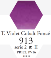 L'Aquarelle Kobaltviolet Donker Tint Sennelier extra fijne aquarelverf 10 ML Serie 2 Kleur 913