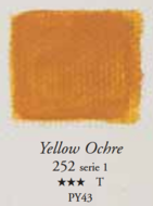 Gele Oker Eitempera / Egg Tempera Sennelier 21 ML Serie 1 Kleur 252