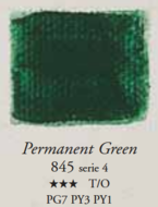 Permanentgroen Eitempera / Egg Tempera Sennelier 21 ML Serie 4 Kleur 845