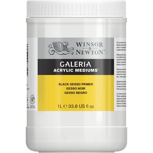 Zwarte Gesso Galeria van Winsor & Newton 1000 ml nr: 4825