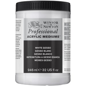 White Gesso / Witte Gesso Professional Acrylic van Winsor & Newton 946 ml nr: 4920