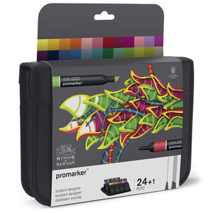 Promarker Student Designer set 24 x Promarker en Blender van Winsor & Newton Set 030