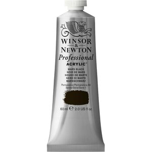 Mars Black Professional Acrylic Winsor & Newton 60 ml Kleur 386
