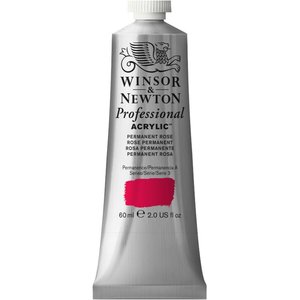 Permanent Rose Professional Acrylic Winsor & Newton 60 ml Kleur 502
