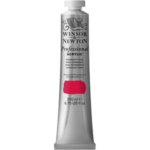 Permanent Rose Professional Acrylic Winsor & Newton 200 ml Kleur 502