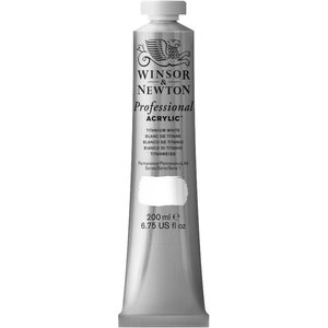 Titanium White Professional Acrylic Winsor & Newton 200 ml Kleur 644