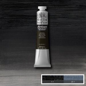 Lamp Black (S1) Artisan Watervermengbare olieverf 200 ml Kleur 337