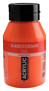 Vermiljoen Amsterdam Standard Series Acrylverf (1 liter) 1000 ML Kleur 311