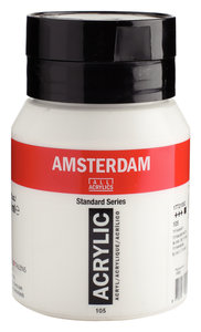 Titaanwit Amsterdam Standard Series Acrylverf 500 ML Kleur 105