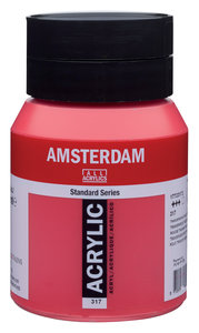 Transparantrood Middel Amsterdam Standard Series Acrylverf 500 ML Kleur 317