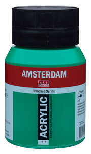 Permanentgroen Donker Amsterdam Standard Series Acrylverf 500 ML Kleur 619