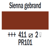 Sienna Gebrand Cobra Artist watermengbare olieverf 150 ML (S 2) Kleur 411