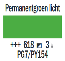 Permanentgroen Licht Cobra Artist watermengbare olieverf 150 ML (S 3) Kleur 618