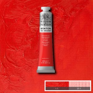 Cadmium Red Hue Winton Olieverf van Winsor & Newton 200 ML Kleur 095