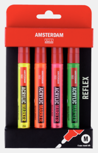 Amsterdam Acrylverf Marker Talens Reflex set 4 X 4 MM