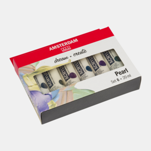 Parelmoer set Amsterdam Standard Series Acrylverf 6 x 20 ml